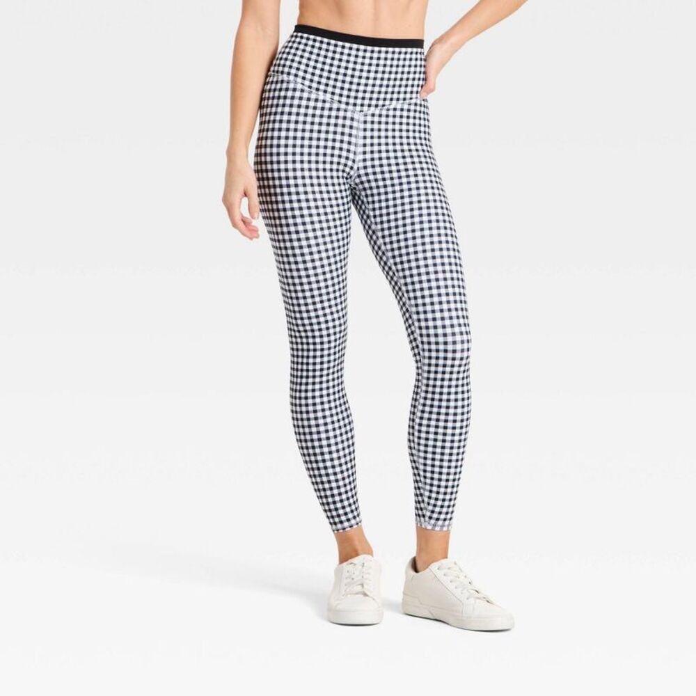 Women's High-Rise Piped 7/8 Leggings - JoyLab Black XXS